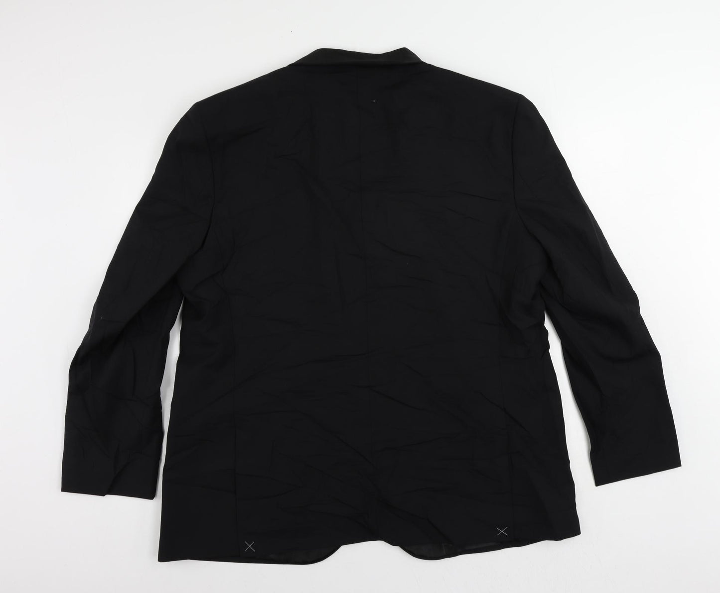 Marks and Spencer Mens Black Wool Tuxedo Suit Jacket Size 46 Regular