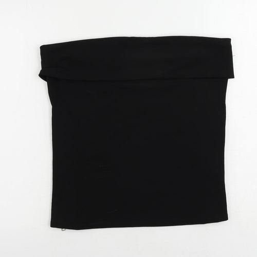 Zara Womens Black Polyester Basic Blouse Size 2XL Off the Shoulder - Strapless