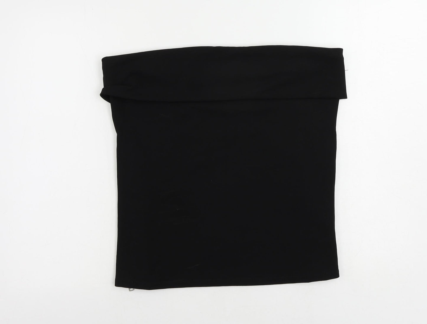 Zara Womens Black Polyester Basic Blouse Size 2XL Off the Shoulder - Strapless