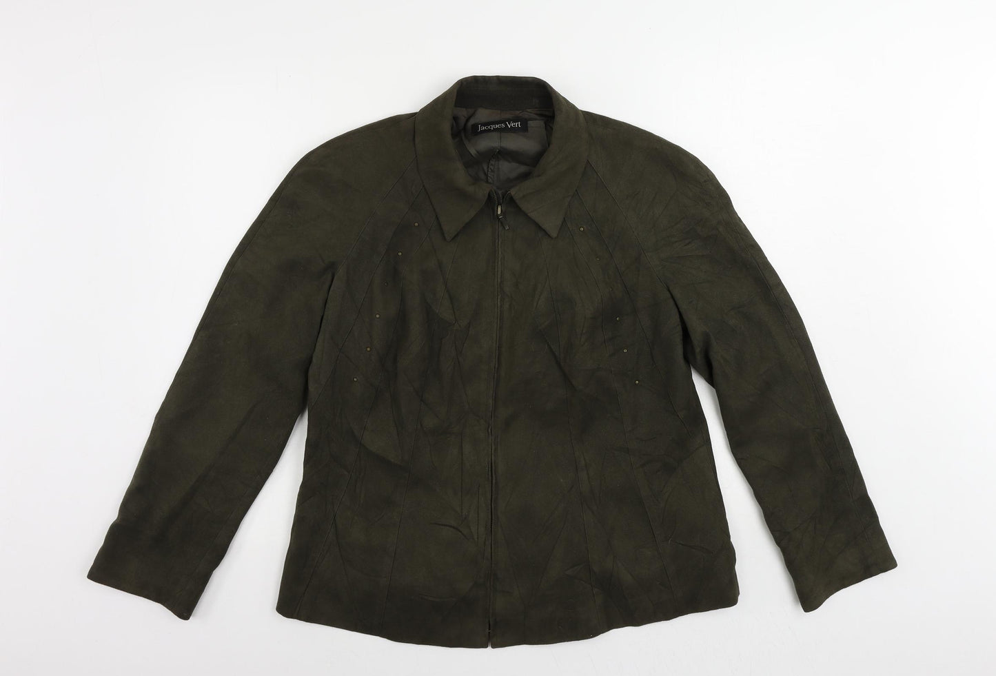 Jacques Vert Womens Green Jacket Size 16 Zip