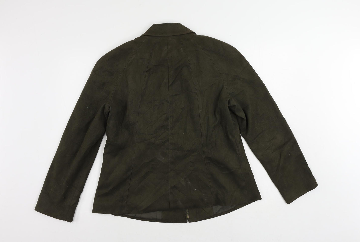 Jacques Vert Womens Green Jacket Size 16 Zip