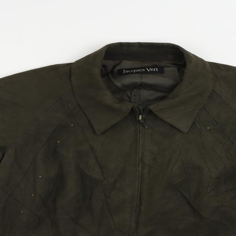 Jacques Vert Womens Green Jacket Size 16 Zip