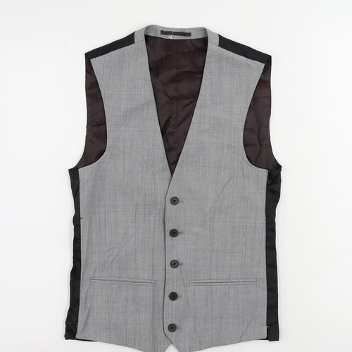 NEXT Mens Grey Wool Jacket Suit Waistcoat Size 34 Regular