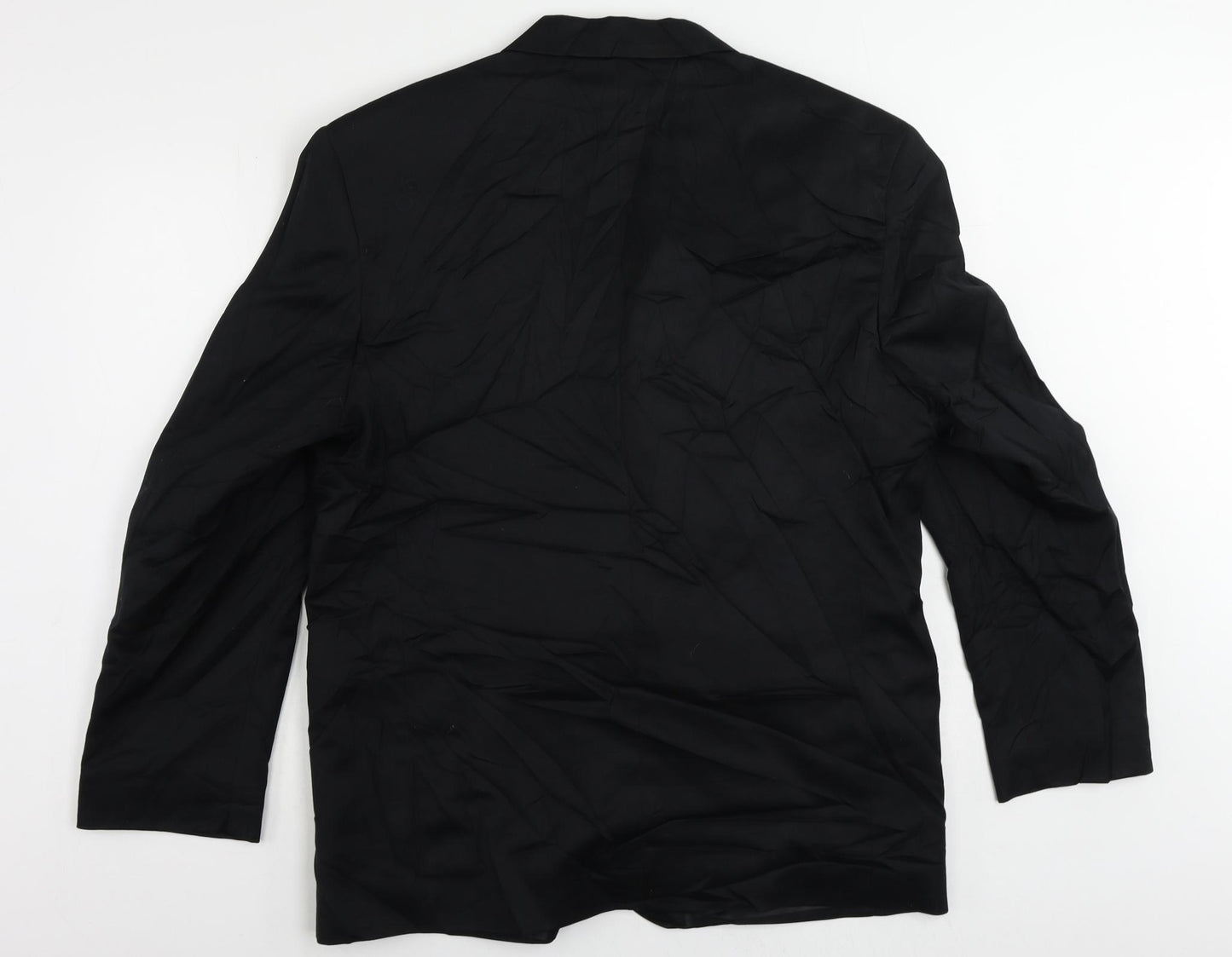 Classic Mens Black Polyester Jacket Suit Jacket Size 42 Regular