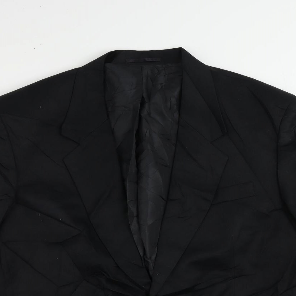 Classic Mens Black Polyester Jacket Suit Jacket Size 42 Regular