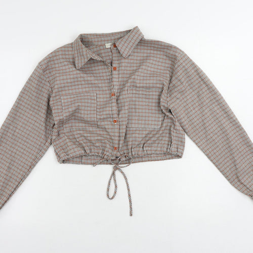 Emory Park Womens Multicoloured Plaid Jacket Size S Button - Lightweight