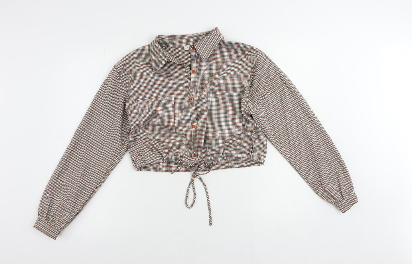 Emory Park Womens Multicoloured Plaid Jacket Size S Button - Lightweight