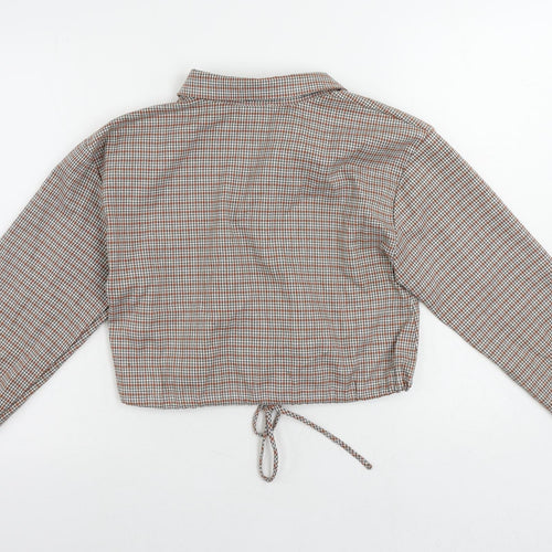 Emory Park Womens Multicoloured Plaid Jacket Size S Button - Lightweight
