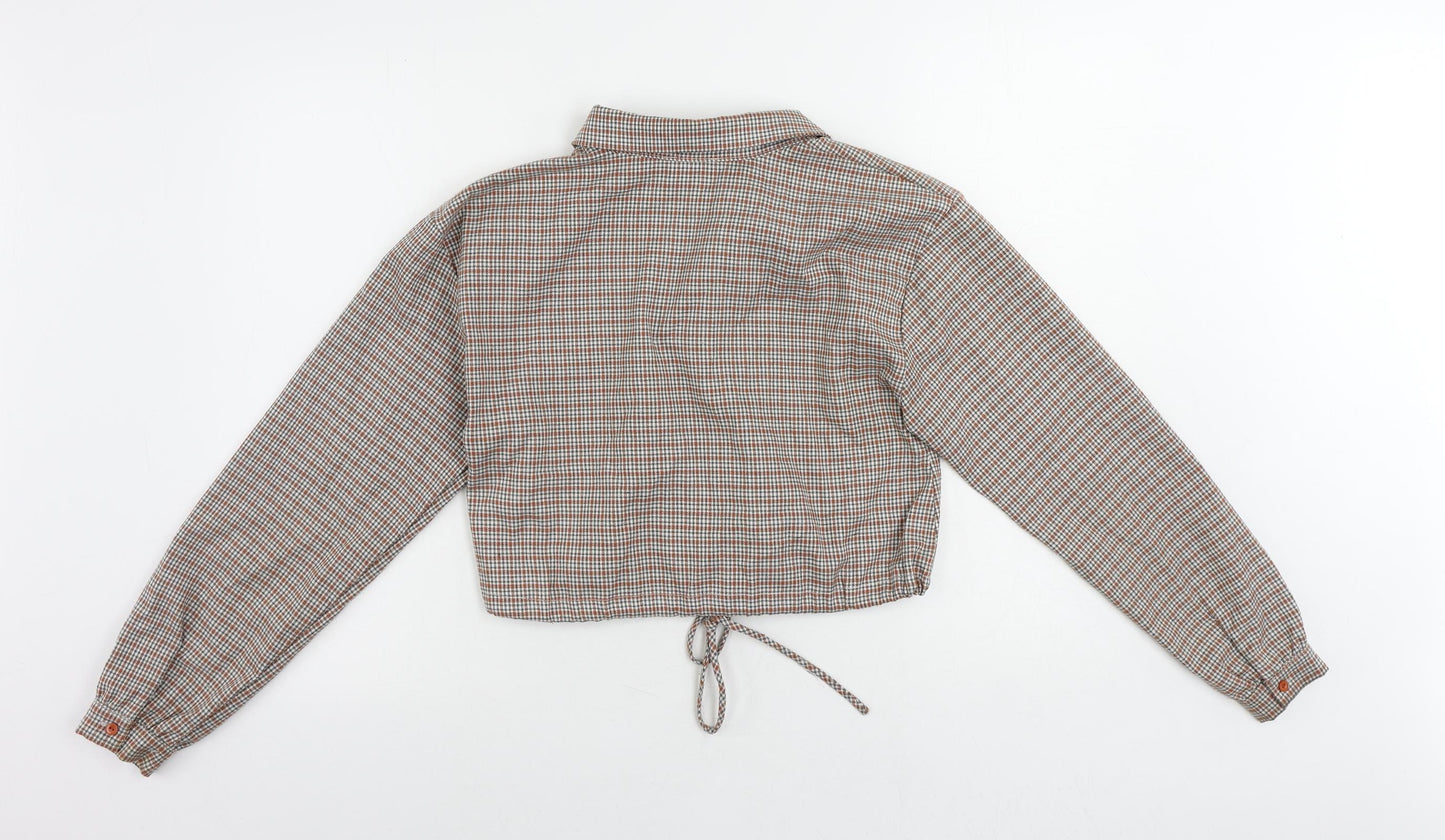 Emory Park Womens Multicoloured Plaid Jacket Size S Button - Lightweight