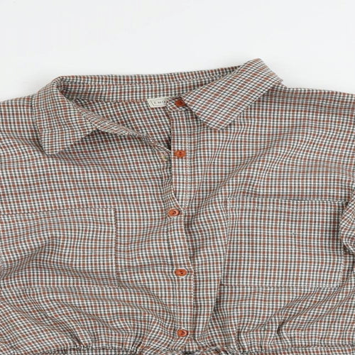 Emory Park Womens Multicoloured Plaid Jacket Size S Button - Lightweight
