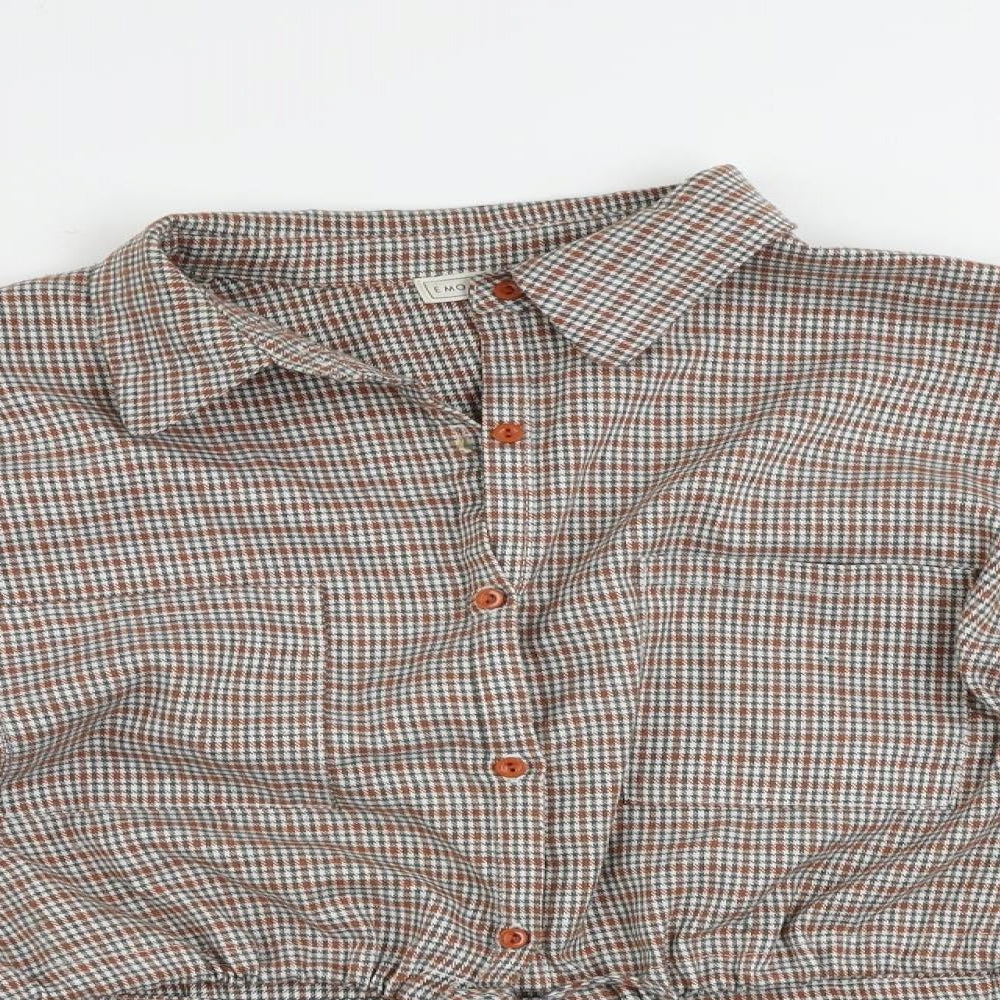 Emory Park Womens Multicoloured Plaid Jacket Size S Button - Lightweight