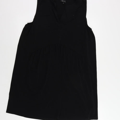 NEXT Womens Black Polyester Shift Size 14 V-Neck Pullover