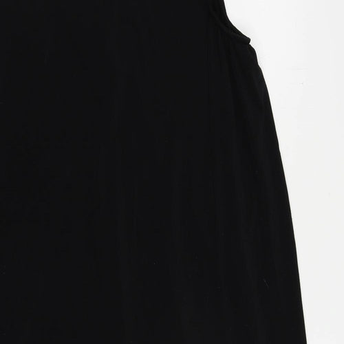 NEXT Womens Black Polyester Shift Size 14 V-Neck Pullover