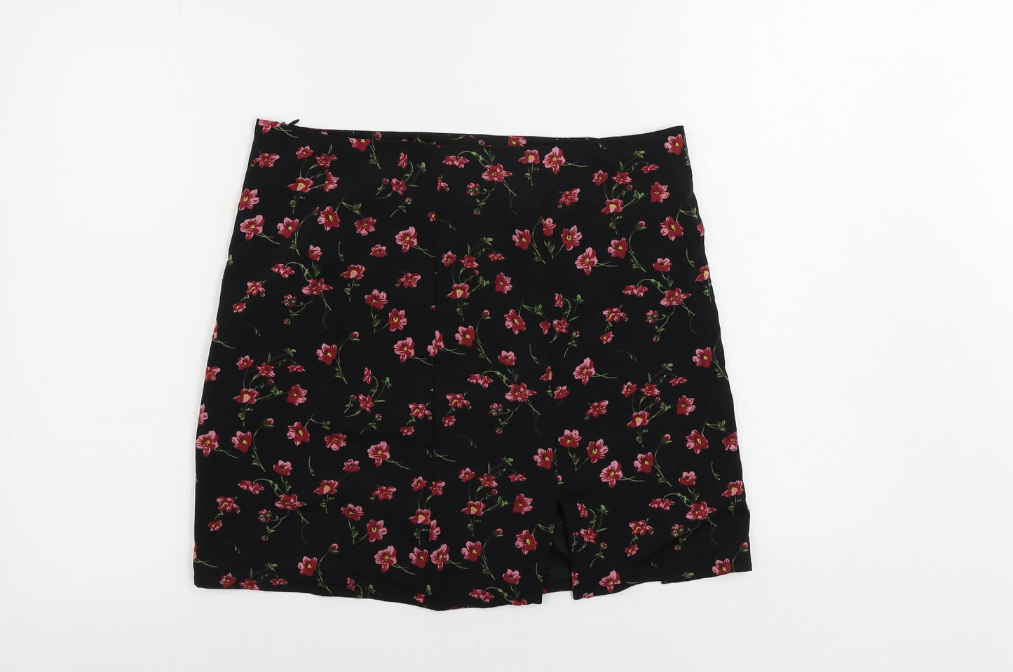 Daisy Street Womens Black Striped Polyester Mini Skirt Size 12 Zip