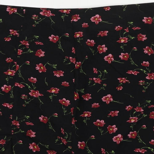 Daisy Street Womens Black Striped Polyester Mini Skirt Size 12 Zip