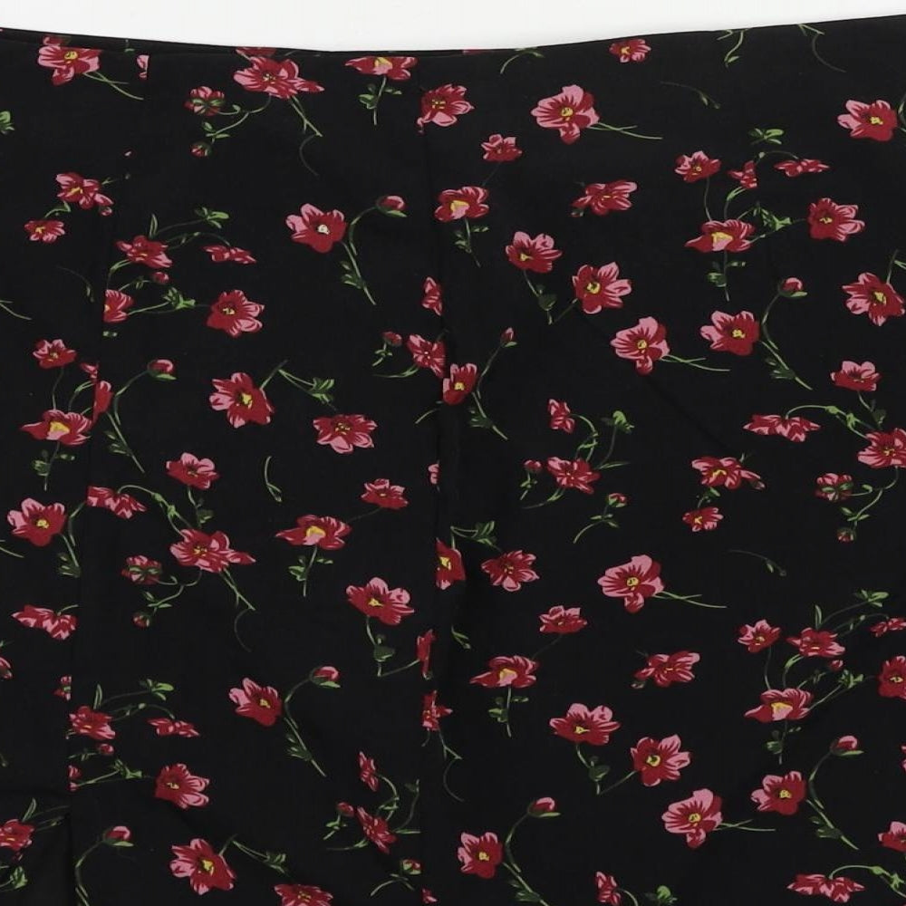 Daisy Street Womens Black Striped Polyester Mini Skirt Size 12 Zip
