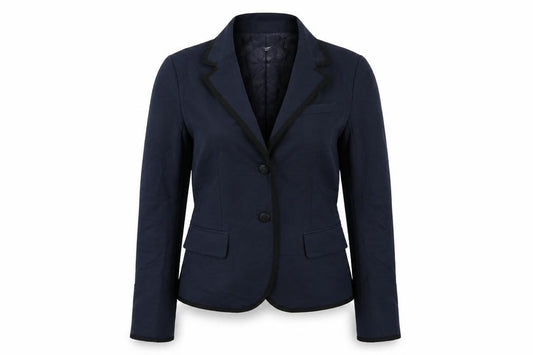 Front view of Gap women’s blue jacket blazer, size UK 8, button