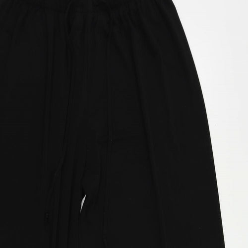 Saloos Womens Black Polyester Trousers Size 20 L28 in Regular Drawstring - Elastic Waist