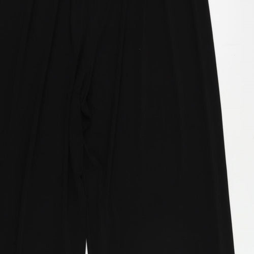 Saloos Womens Black Polyester Trousers Size 20 L28 in Regular Drawstring - Elastic Waist