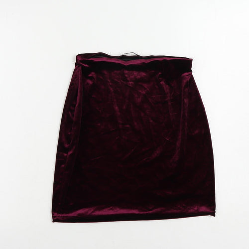 Innocence Womens Purple Polyester Mini Skirt Size 8 - Elastic Waist
