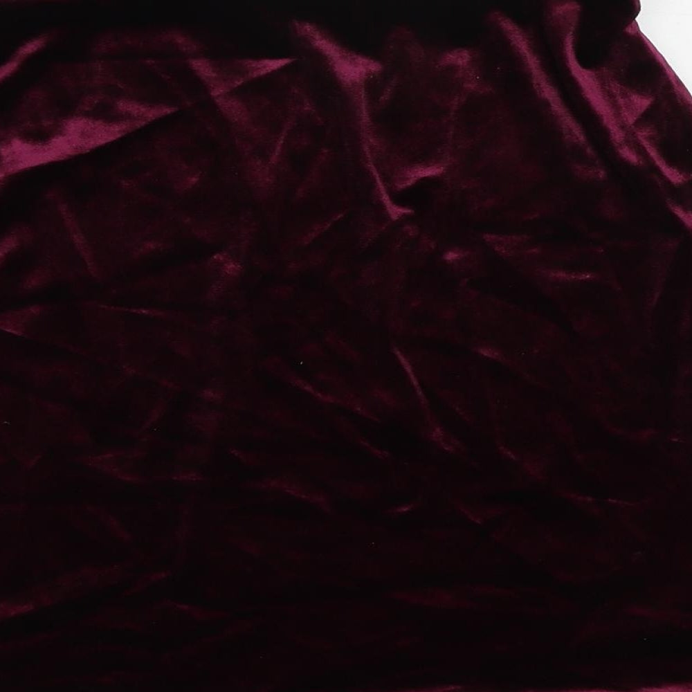 Innocence Womens Purple Polyester Mini Skirt Size 8 - Elastic Waist