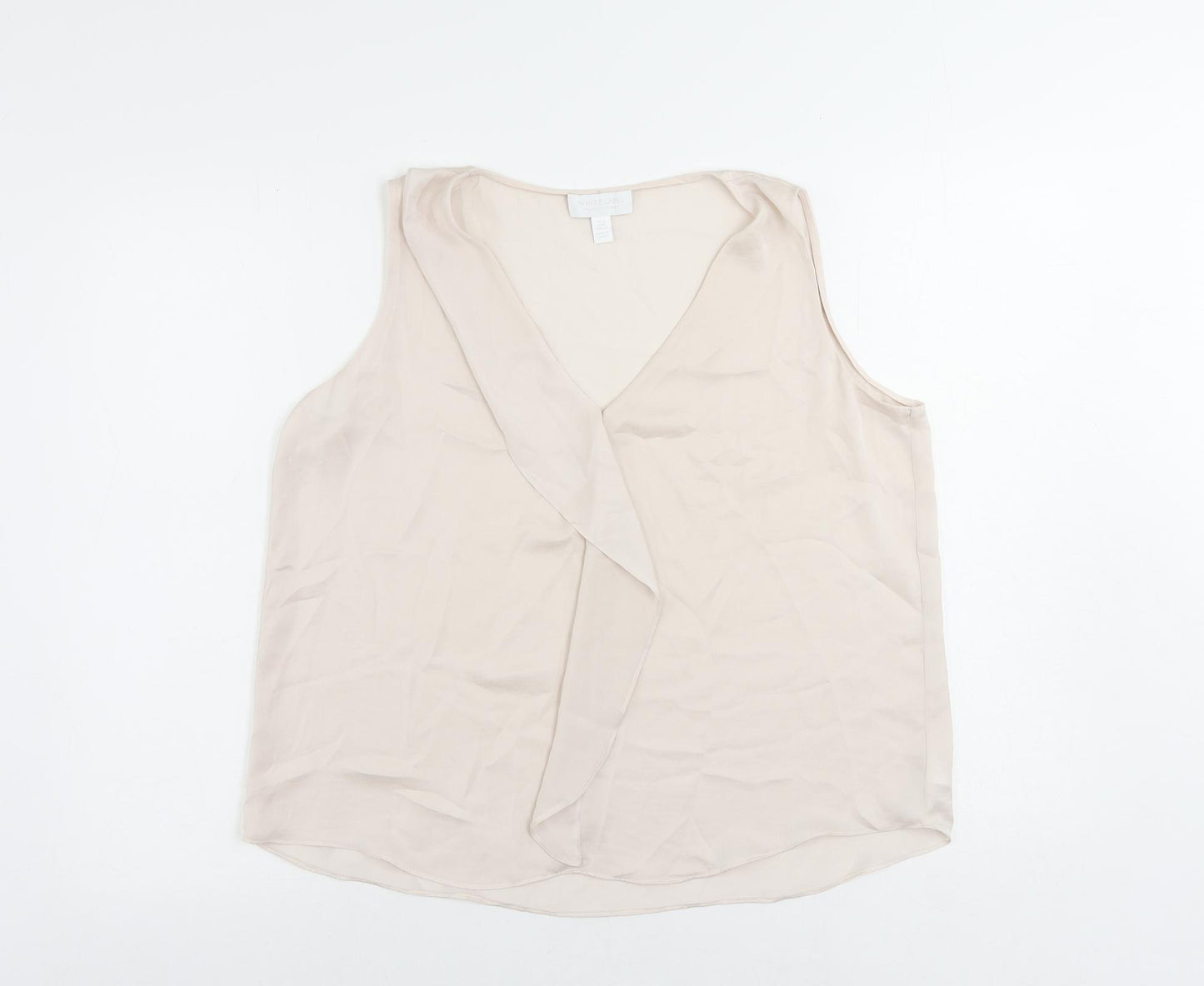 White Label Womens Pink Polyester Basic Blouse Size 12 V-Neck