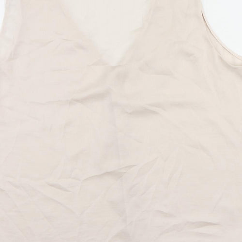 White Label Womens Pink Polyester Basic Blouse Size 12 V-Neck