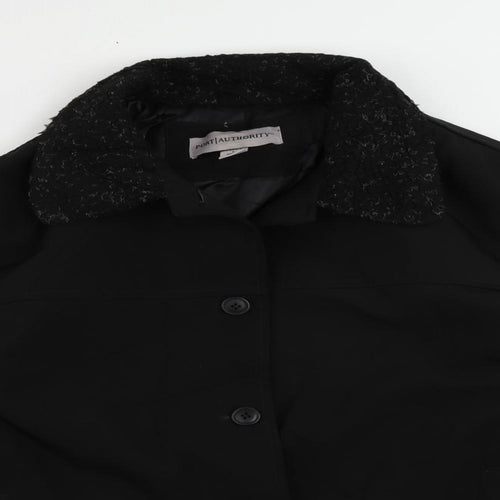 Port Authority Womens Black Jacket Size L Button