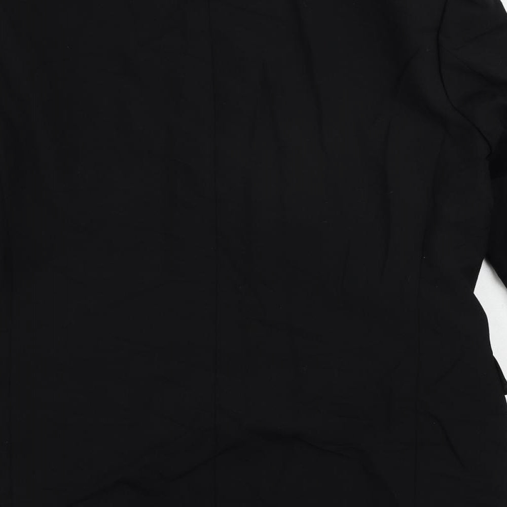 Pierre Cardin Mens Black Wool Tuxedo Suit Jacket Size 40 Regular