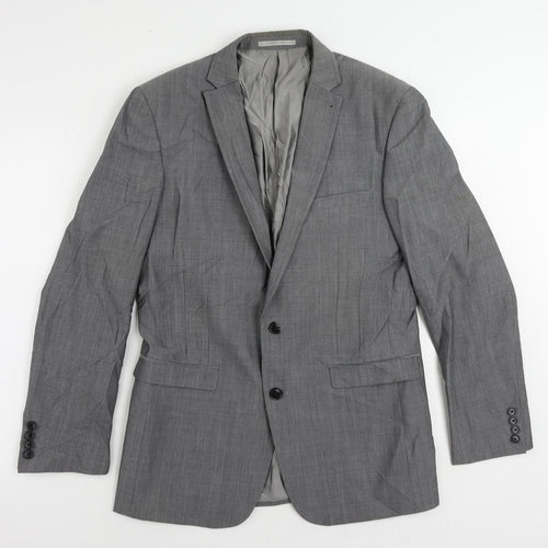 NEXT Mens Grey Wool Jacket Suit Jacket Size 38 Regular