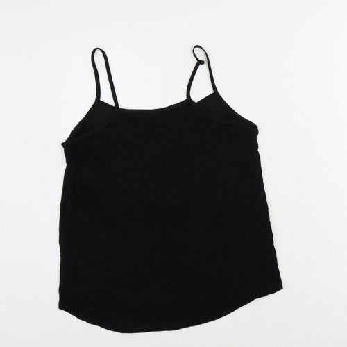 New Look Womens Black Viscose Camisole Tank Size 10 V-Neck