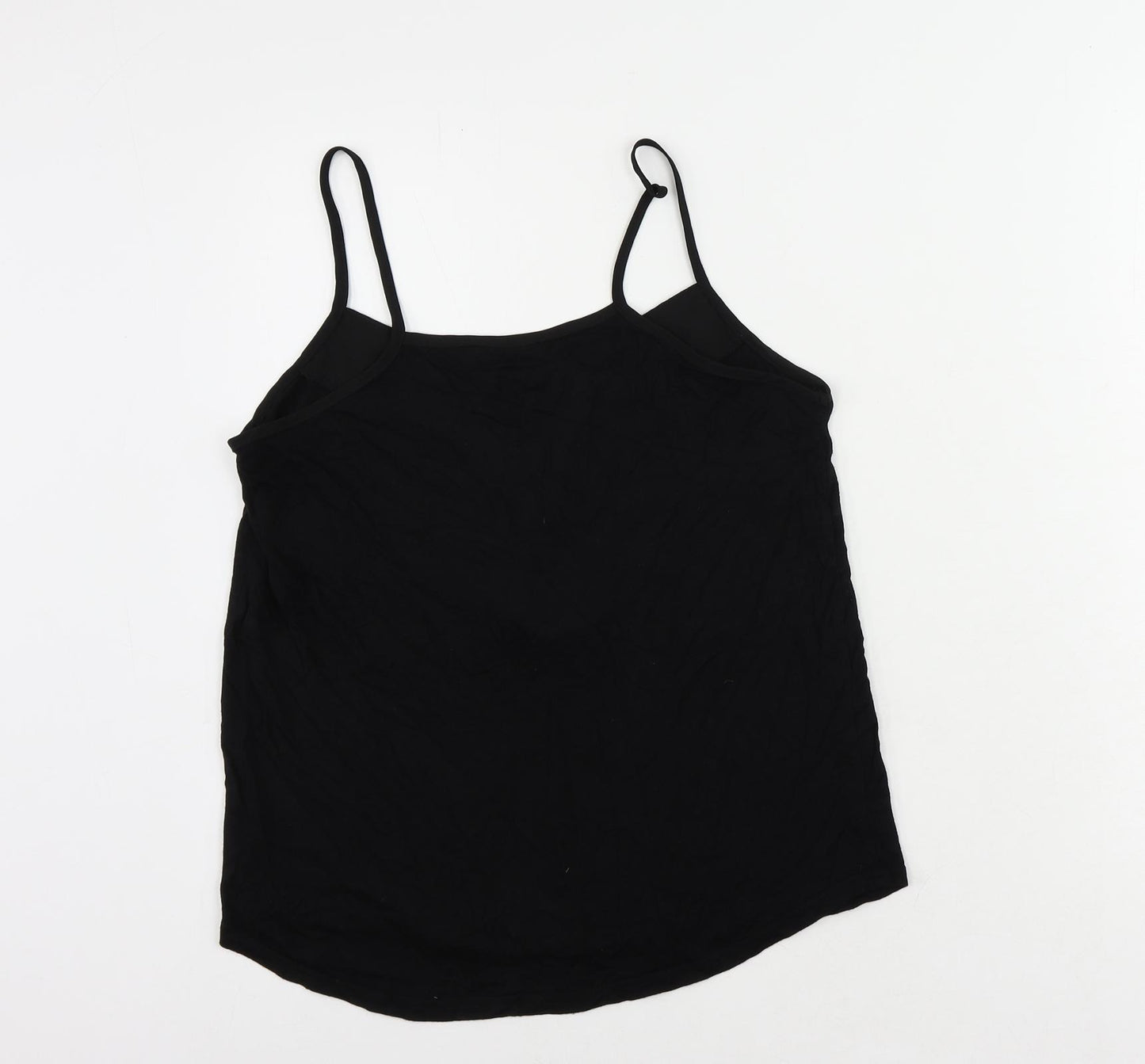 New Look Womens Black Viscose Camisole Tank Size 10 V-Neck