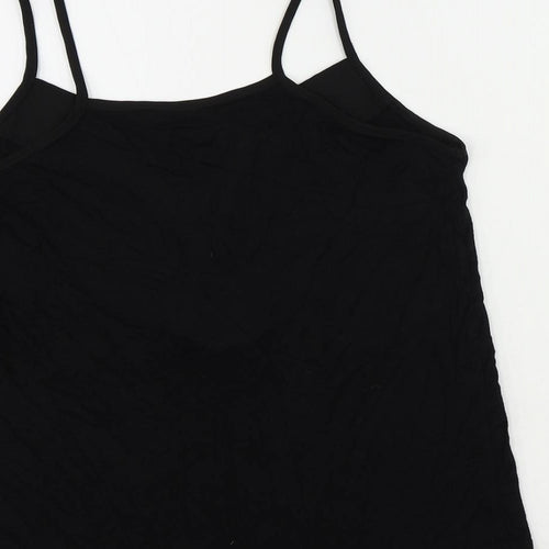 New Look Womens Black Viscose Camisole Tank Size 10 V-Neck