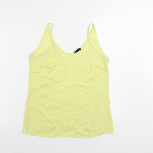 VILA Womens Yellow Polyester Camisole Tank Size M V-Neck