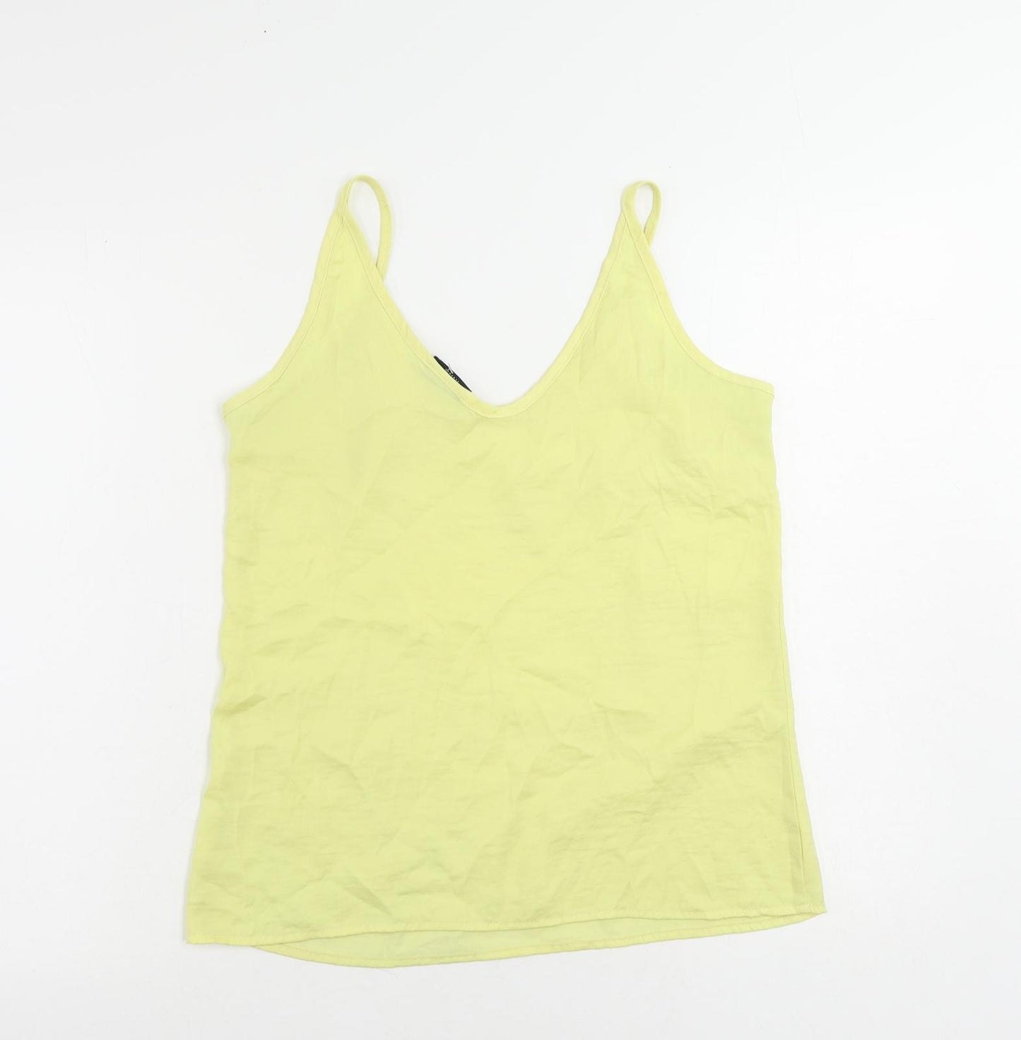 VILA Womens Yellow Polyester Camisole Tank Size M V-Neck