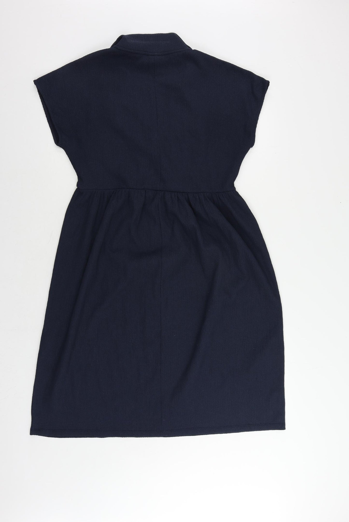 Mamalicious Womens Blue Polyester A-Line Size M Collared Pullover
