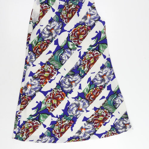 Louche Womens Multicoloured Floral Polyester A-Line Size 10 Round Neck Pullover