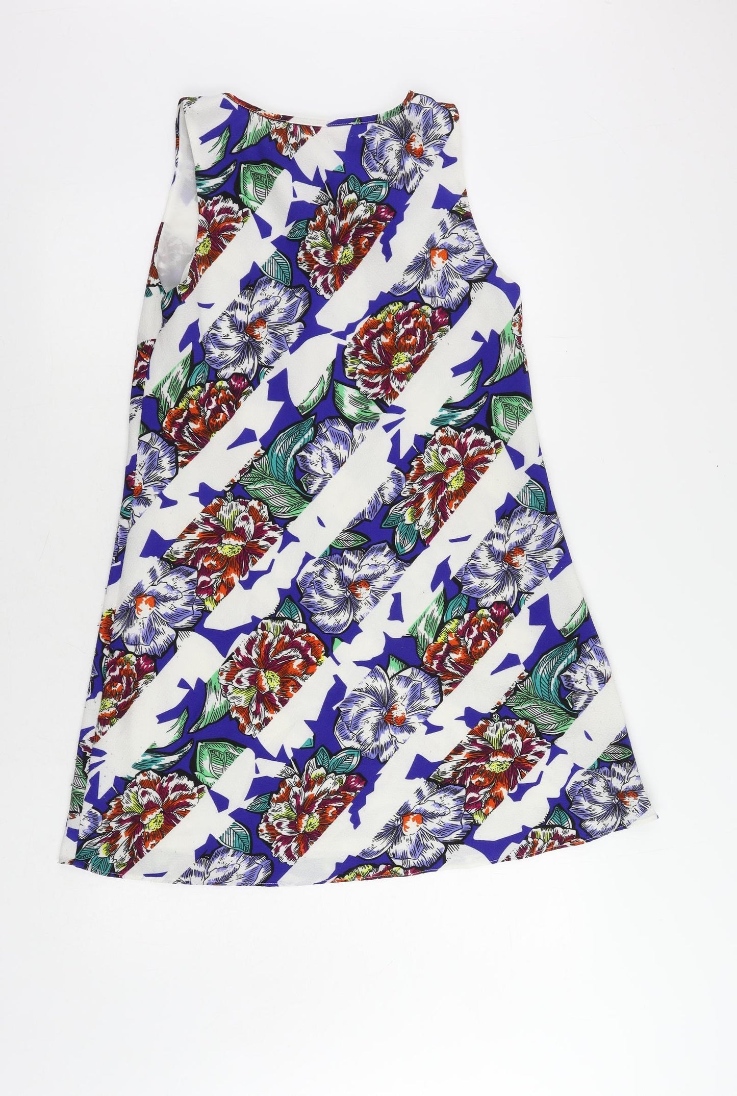 Louche Womens Multicoloured Floral Polyester A-Line Size 10 Round Neck Pullover