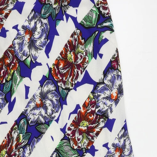 Louche Womens Multicoloured Floral Polyester A-Line Size 10 Round Neck Pullover
