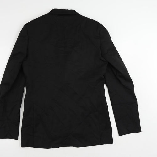 Marks and Spencer Mens Black Polyester Jacket Suit Jacket Size 38 Regular
