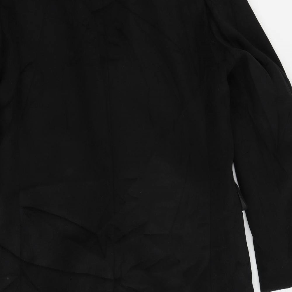 Marks and Spencer Mens Black Overcoat Coat Size XL Button