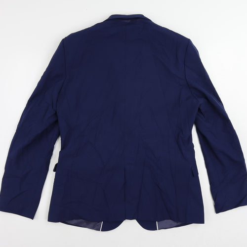Marks and Spencer Mens Blue Wool Jacket Suit Jacket Size 44 Regular