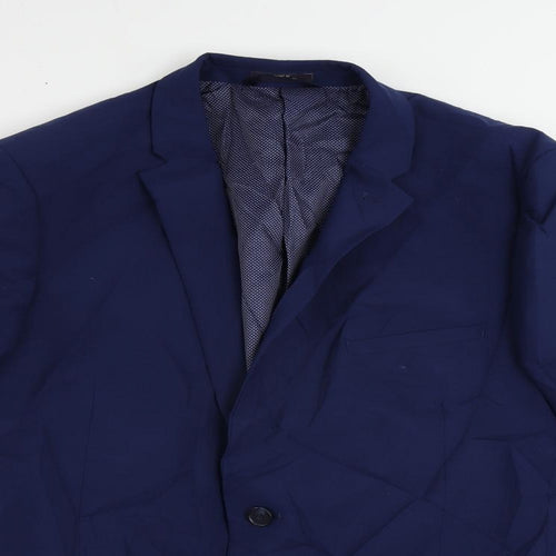 Marks and Spencer Mens Blue Wool Jacket Suit Jacket Size 44 Regular
