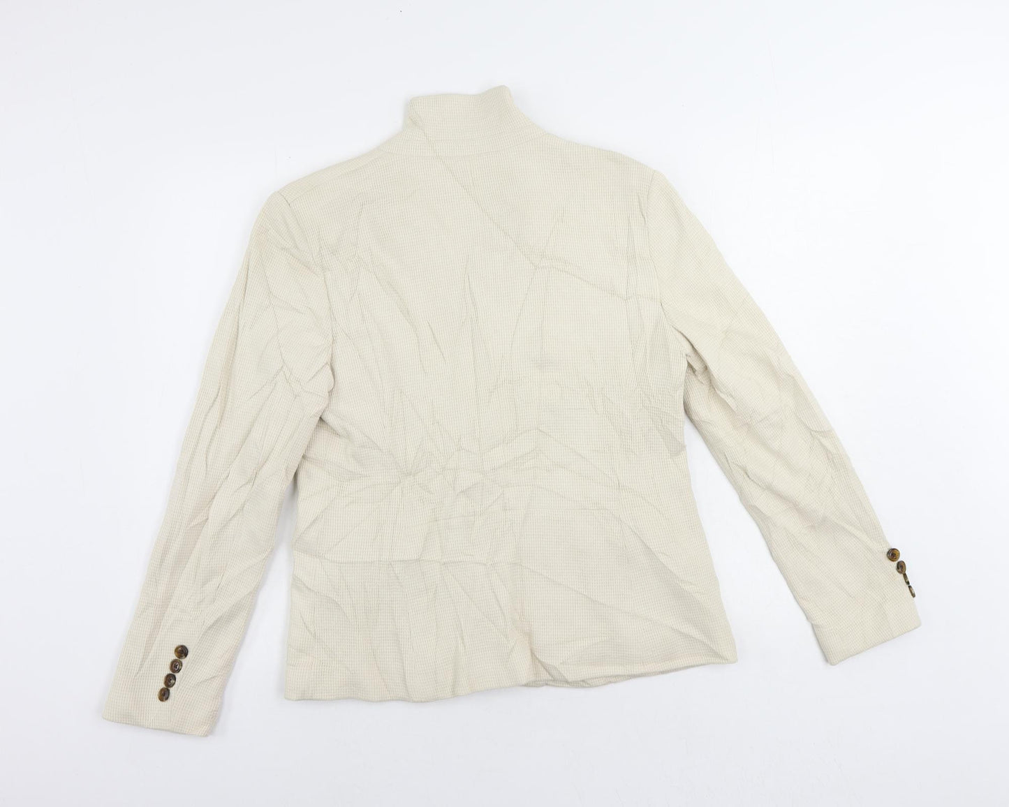 Marks and Spencer Womens Ivory Jacket Blazer Size 12 Button