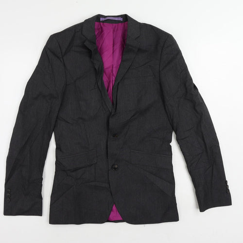 Marks and Spencer Mens Grey Polyester Jacket Suit Jacket Size 34 Regular