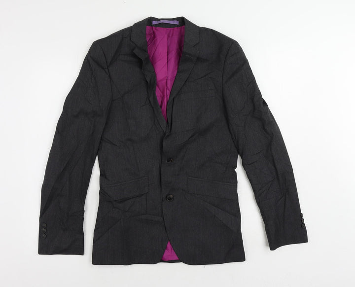 Marks and Spencer Mens Grey Polyester Jacket Suit Jacket Size 34 Regular