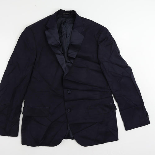 Marks and Spencer Mens Blue Polyester Tuxedo Suit Jacket Size 40 Regular