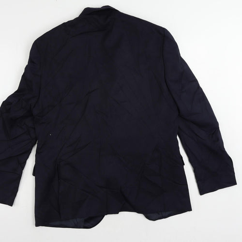 Marks and Spencer Mens Blue Polyester Tuxedo Suit Jacket Size 40 Regular