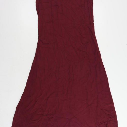 Nougat Womens Purple Viscose Maxi Size M V-Neck