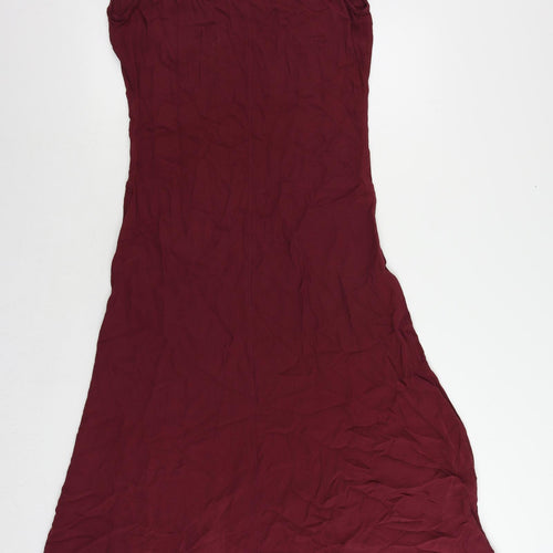 Nougat Womens Purple Viscose Maxi Size M V-Neck